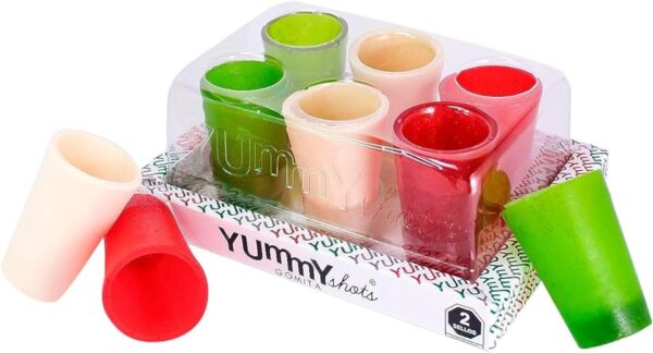 Vasos Tequileros Yummy Shots Comestibles Gomita con 6 Pieza