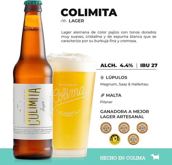 12 Pack Colimita, Cayaco, Piedra Lisa, Ticus, Páramo, Río de Lumbre Botella 355ml - Cerveza Artesanal | Cervecería de Colima - Image 2